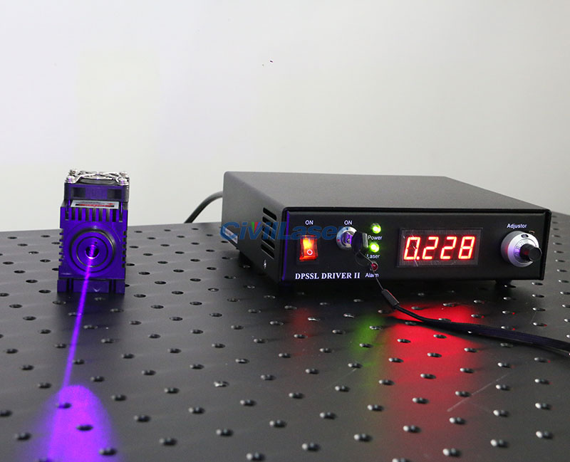 405nm 300mW Láser semiconductor Azul Violet Laser Beam
